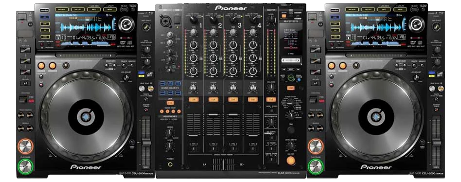 Pioneer DJ CDJ-2000NXS pair with DJM-900NXS mixer